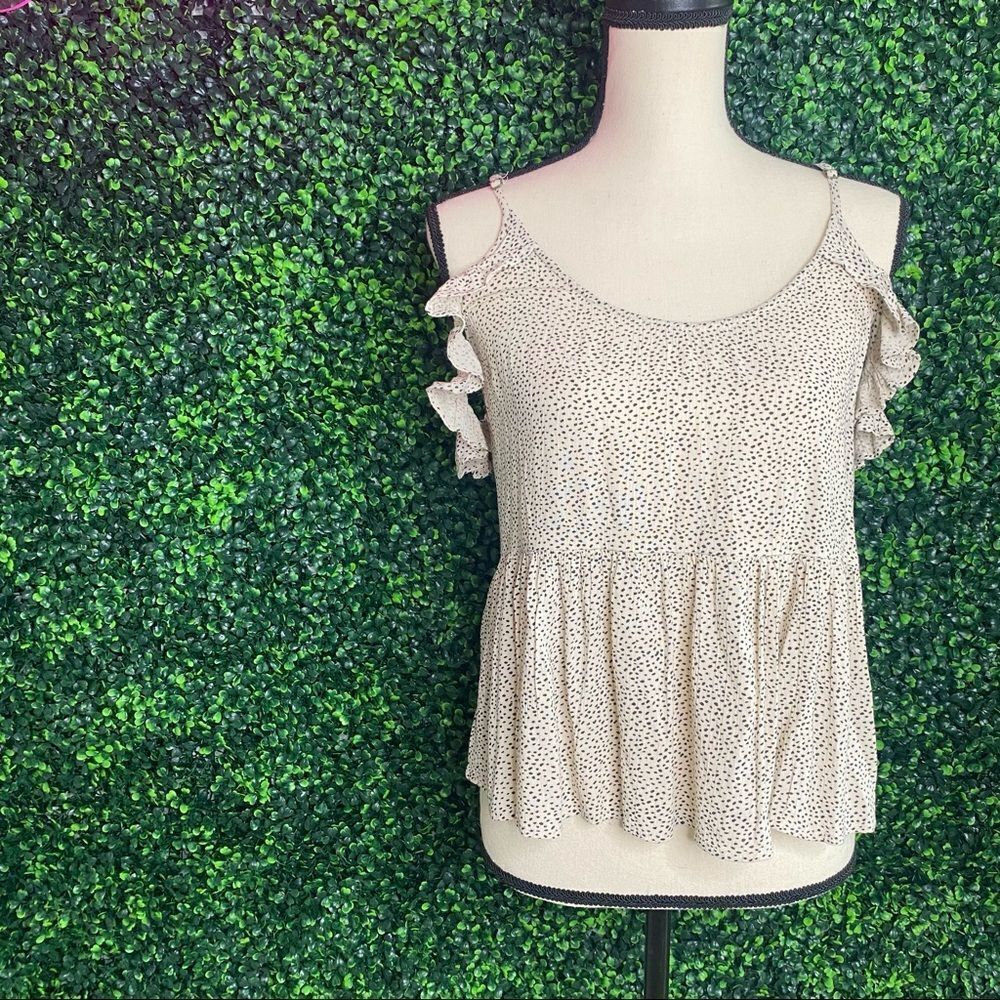 O’Neill Pattern Creme/ Black Strappy Loose Cami XS